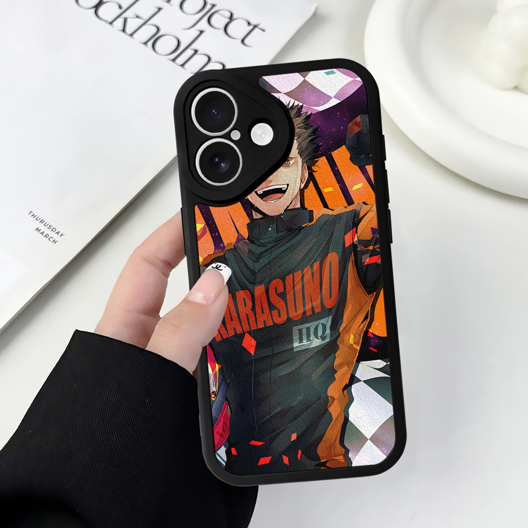 （画像用） ハイキュー!! Haikyu!! 【iPhone 16シリーズ対応】シリコンスマホケース（レザー調） 材質：シリコン